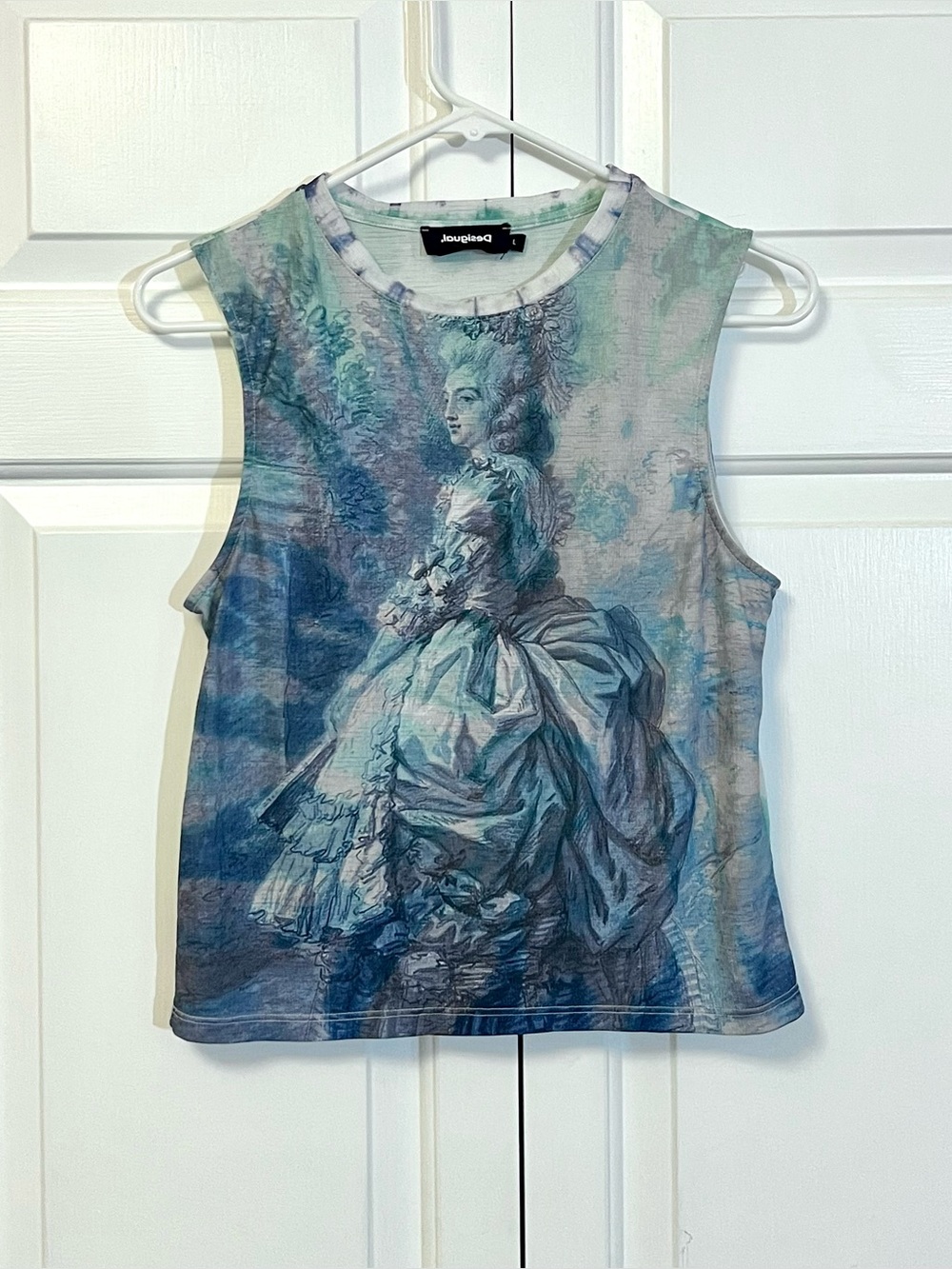 Renaissance Art Printed Sleeveless Tank Top
